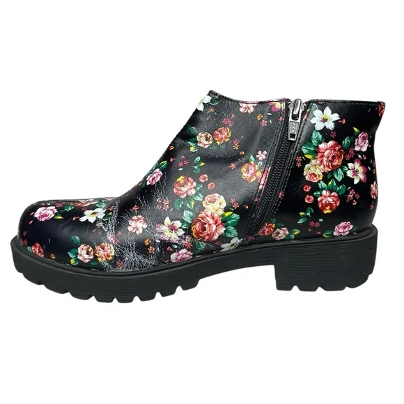 Alegria 39 Shayne Blossom black floral leather boots - Picture 6 of 9